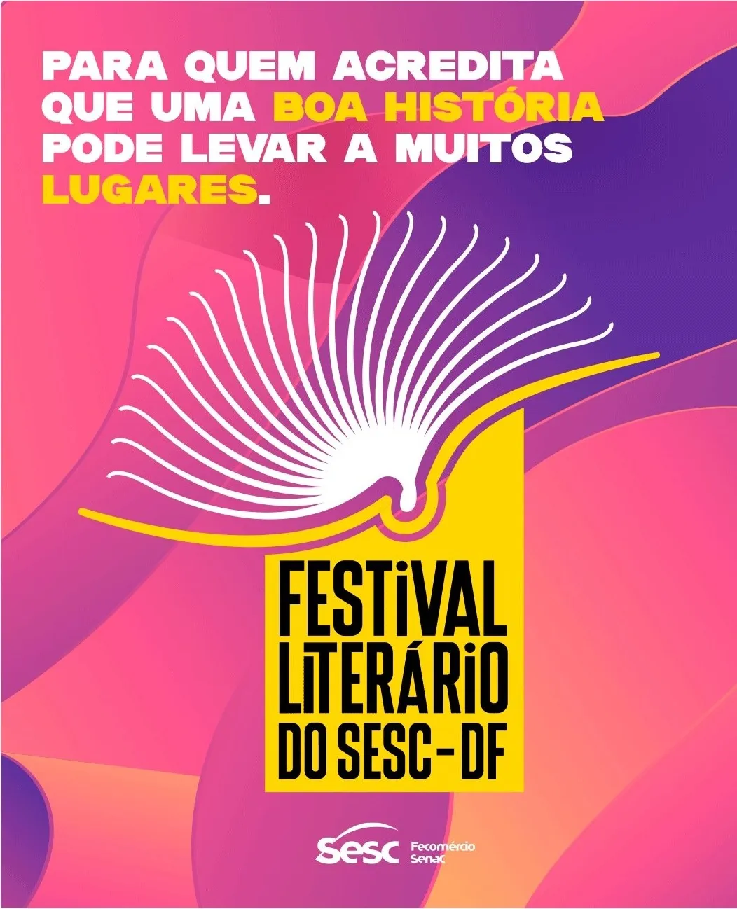 Arte de divulgação do Festival Literário do Sesc-DF